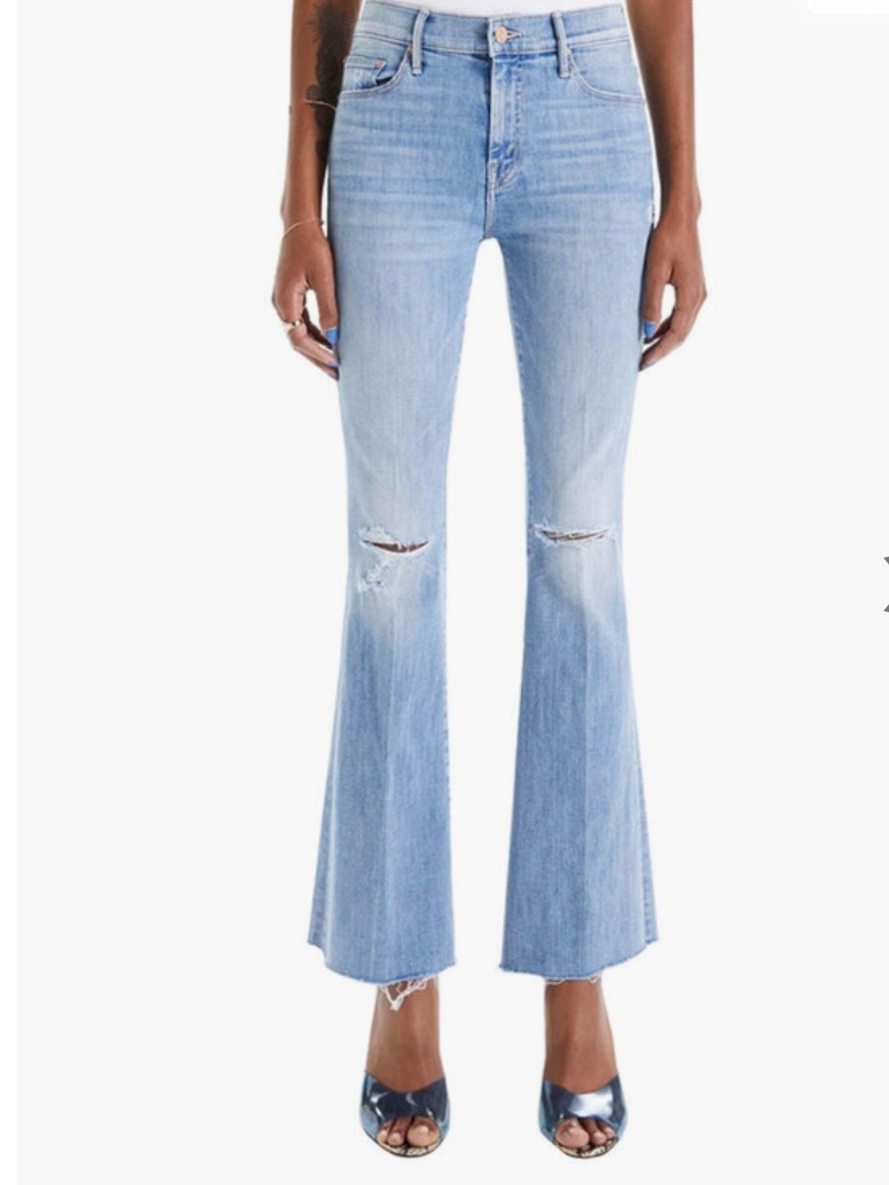 Mother The Weekender Fray in Dreamer Wash Size 28